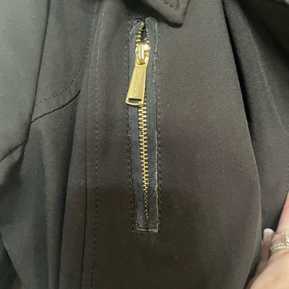 Michael Kors Black Asymmetrical Trench Coat, Size Small - Picture 7 of 7